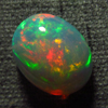4.45 / Cts - 10x12.5 mm - Oval Cut Cabochon - WELO ETHIOPIAN OPAL - Amazing Green Red Mix Fire